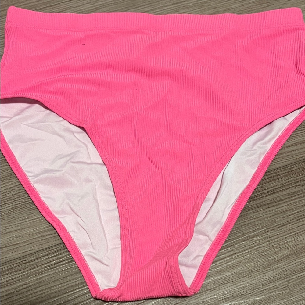 Pink Ribbed Bikini Set - Picture 6 of 7